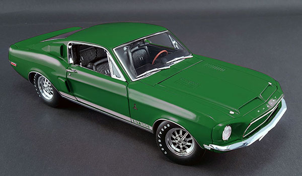 ACME  1968 Shelby GT350 in Dark Green with White Rocker Stripes 