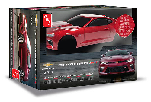 AMT 2016 Chevy Camaro SS Plastic Model Kit - Prepainted in Red