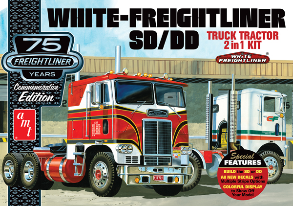 AMT White Freight Liner  2-in-1 SC/DD Cabover Tractor 75th Anniversary