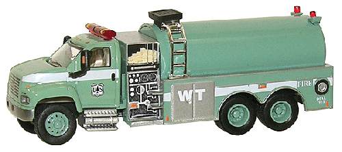 BOLEY 2003 GMC Topkick 3-Axle Fire Tanker with Pump in Green