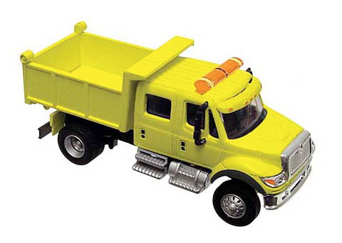 BOLEY Dump Truck in Yellow - International 7000 Series 2-Axle Crew Cab