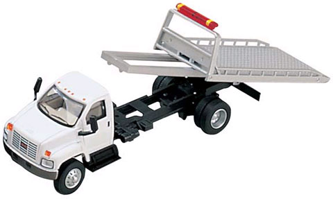 Boley 2003 GMC Topkick 2 Axle Roll on Tow Truck in White and Silver  