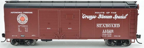 BOWSER  Class X-31a 40' Double Door Flush Roof Boxcar Ready to Run Seaboard Air Line # 11529