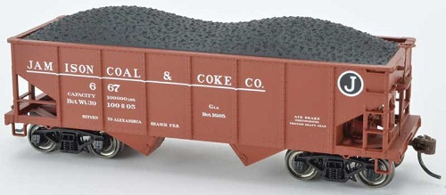 BOWSER  PRR Class GLa 2-Bay Open Hopper Kit Jamison Coal #  663 (Boxcar Red, black)