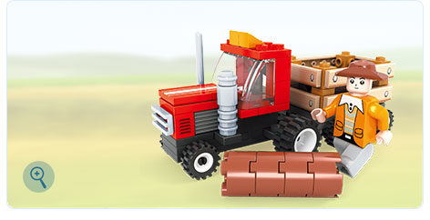 BRICTEK TRACTOR WITH TRAILER LOG