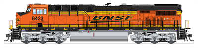 BLI 5860 GE ES44AC, BNSF #6433, Swoosh Scheme, Paragon3 Sound/DC/DCC, Smoke, HO