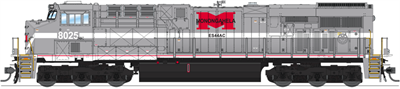 BWL 5871 GE ES44AC, NS 8025, Monongahela Heritage Livery, Paragon3 Sound/DC/DCC, Smoke, HO