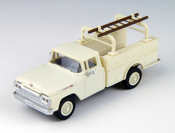 Classic Metal Works 1960 Ford F-100 Utility Truck in Corinthian White HO Scale