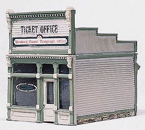 WOODLAND Scenic Details - Ticket Office - HO Scale 