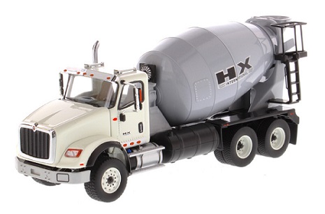 DIECAST MASTERS  International HX615 Concrete Mixer in White with Grey Mixer Drum