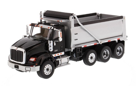 DIECAST MASTERS International HX620 Three Axle Dump Truck - Black