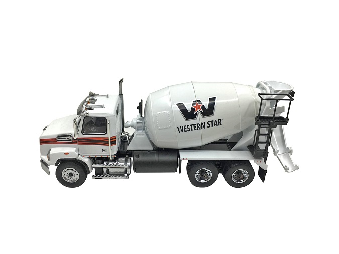 DIECAST MASTERS Western Star 4700 SB Two Axle Mixer Truck - White/White