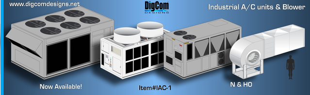 Digcom Designs Industrial A/C & Blower units