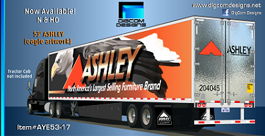 DIGCOM DESIGNS ASHLEY Furniture ( Eagle Artwork ) 53' Dry Van