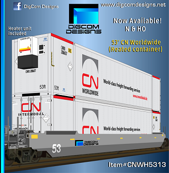 DIGCOM DESIGNS CN Worldwide 53' heated container NEW ! 
