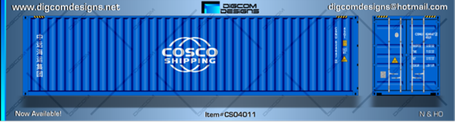 Digcom Designs COSCO Shipping (new logo) 40' Sea Container 