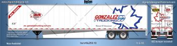 DIGCOM DESIGNS New 53' GONZALEZ Trucking dry van