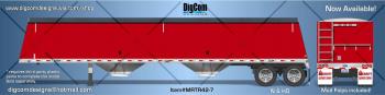 DIGCOM DESIGNS  ( New RED )  42' Custom MERRITT Grain Hopper Trailer