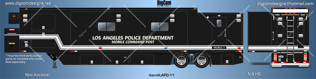 Digcom Designs New 53' LAPD Mobile Command Post trailer