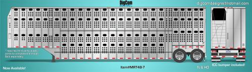 DIGCOM DESIGNS 48' MERRITT LIVESTOCK TRAILER