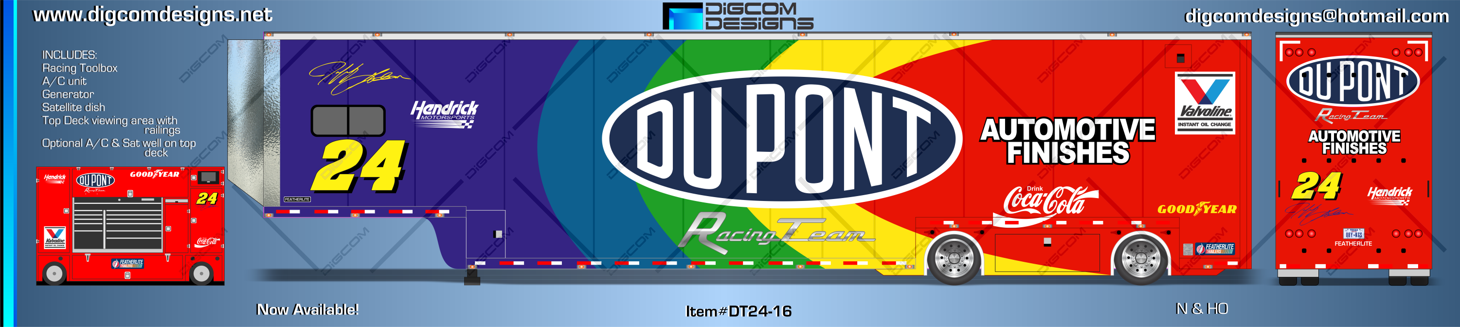 Digcom Designs The 53' DuPont #24 NASCAR Racing Hauler