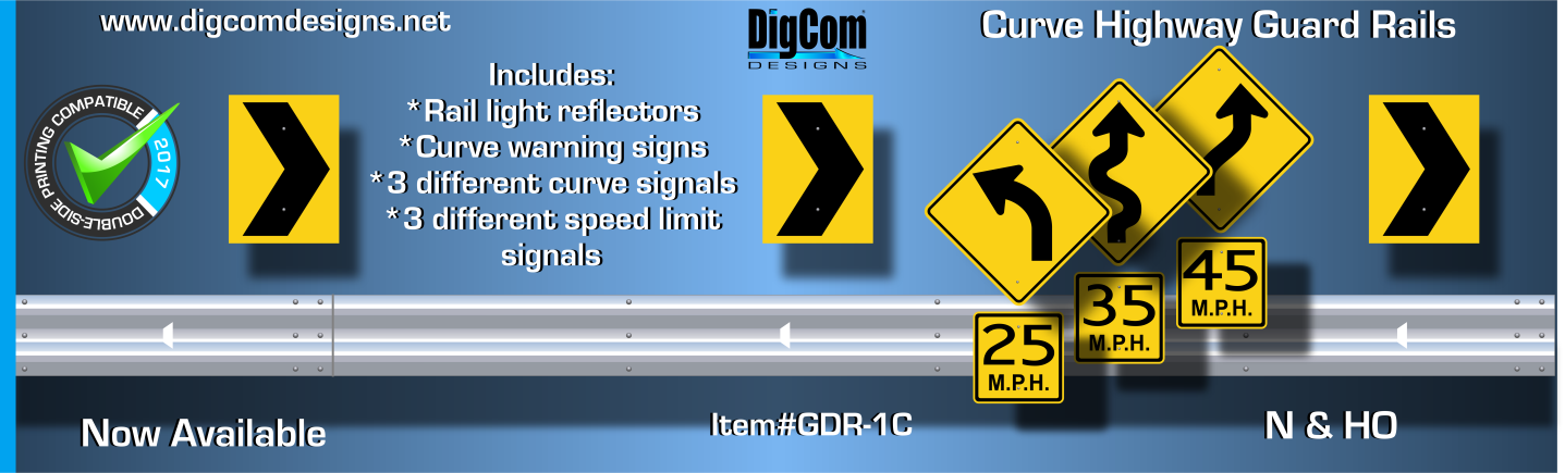 Digcom Designs Curve Highway Guard Rails