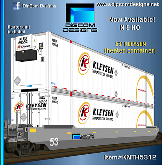 DIGCOM DESIGNS KLEYSEN Transport 53' heated container NEW ! 