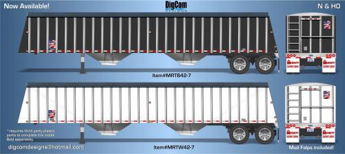 DIGCOM DESIGNS  New 42' MERRITT Grain Hopper Trailer