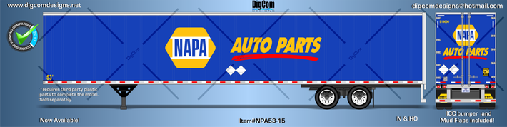 Digcom Designs  New 53' NAPA Auto Parts dry van