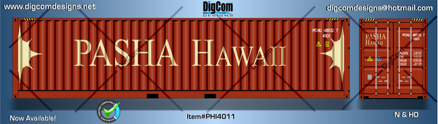 Digcom Designs 40' PASHA Hawaii container dry van New Release