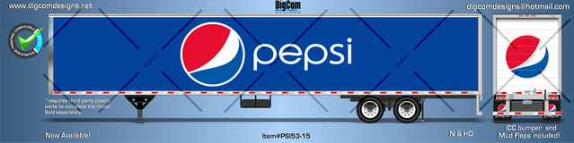 Digcom Designs New 53' PEPSI dry van New Release 