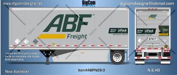 DIGCOM DESIGNS New 28' ABF Freight (new logo) Pup Trailer 