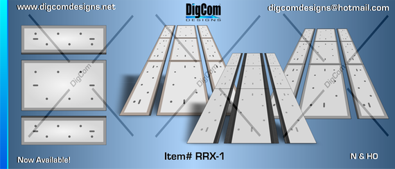 Digcom Designs Concrete Grade Crossing Plates, 3 styles