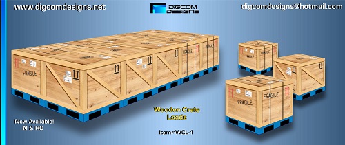 DIGCOM DESIGNS  Wooden Crates on Pallets