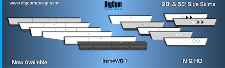 Digcom Designs 28' & 53' Trailer Wind Skirts  (New)