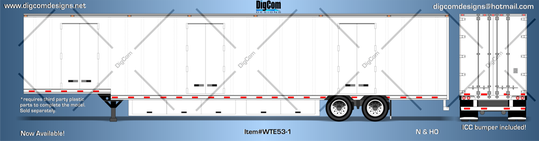 Digcom Designs New 53' all white moving van