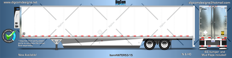 Digcom Designs New 53' Smoothside Reefer (white/chrome)