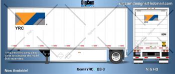 DIGCOM DESIGNS YRC PUP TRAILER VAN 28 FT  