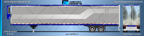 NEW ! DIGCOM DESIGNS Optimus Prime 53' reefer trailer (movie version) 