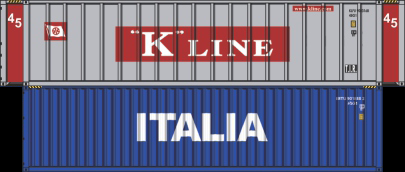 DIGCOM Doublestacks (different length)  K-LINE / ITALIA