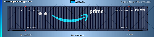 DIGCOM DESIGNS Amazon Prime 53' dry container  New Release