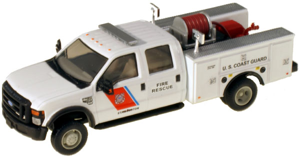 ECC  F-550 XLT DRW CREW CAB, white USCG  (Boston) brush fire truck w/black trim