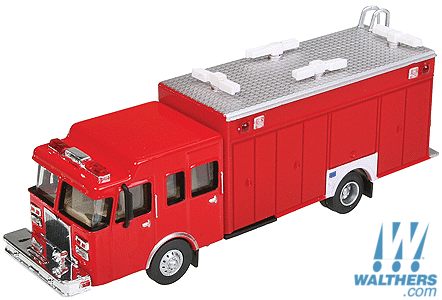 ECC LEDs ( WALTHERS) HO Scale Hazardous Materials Fire Truck 