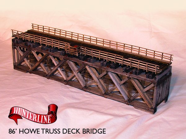 Hunterline 86' HOWE TRUSS DECK BRIDGE ( N Scale )