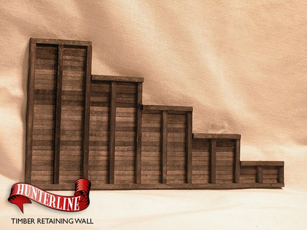 Hunterline TIMBER RETAINING WALL  ( N Scale )
