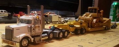 Lacy HO Custom CAT heavy haul tractor with lowboy and dozer