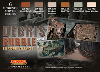 LifeColor Debris & Rubble Set (22ml x 6) 