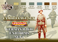 LifeColor German WWII Uniforms Set 1 (22ml x 6)