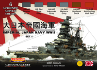LifeColor Imperial Japan Navy WWII Late War Set 1 (22ml x 6)