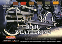 LifeColor Rail Weathering Set (22ml x 6)